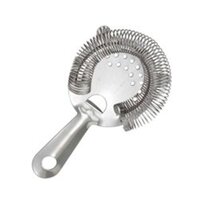 Stainless Steel Silver Bar Strainer For Industrial Grade 304 - Small Size, Modern Style, 4 Prong Design With Tight Coiled Springs For Clean Pour
