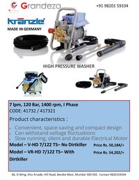 KRANZLE High Pressure Washer V HD 10-122