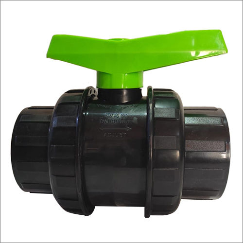 Black Double Union Ball Valve