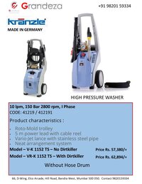 KRANZLE High Pressure Washer VR K 1152 TS