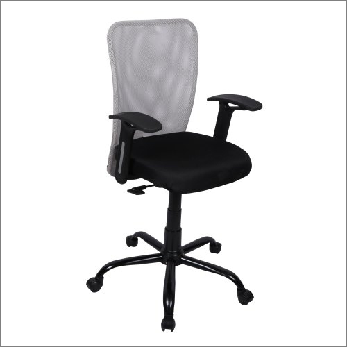 VITMAT Black And Grey Mesh Mid Back Home Office Chair