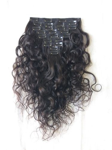 Natural Loose Curly Clip Ins Extension Hair Grade: Remy Hair