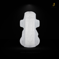 280MM Trifold Ultra Thin Cotton Sanitary Pad - Cotton Material, 280MM Size, White Color | Soft-Edge Arms, Leak Lock System, Odour Control, Perfect Wings Design