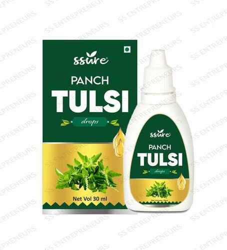 Ssure Panch Tulsi Drops - Liquid Immunity Booster, 5 Types of Tulsi for Cough Relief & Nutrition | 3-4 Drops Twice Daily with Warm Water, Anti-Aging & 24-Month Shelf Life