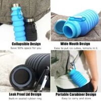 Collapsible Silicone Foldable Water Bottle  BPA FREE