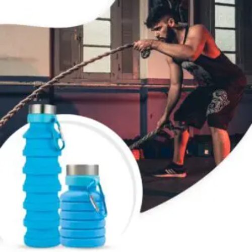 Collapsible Silicone Foldable Water Bottle  BPA FREE