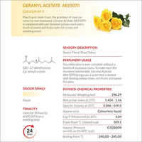 Geranyl Acetate - Liquid, Industrial Perfumery Grade | Room Temperature Storage, Citrus Aroma And Sweet Fruity Fragrance