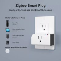 ZigBee US Version 15A Zigbee Smart Plug Socket Work with SmartThings Hub Voice Control via Alexa