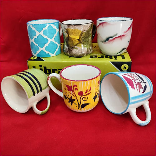 Ceramic Mug Medium Pnt 6pcs