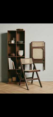 Cane Wood Folding Chair
