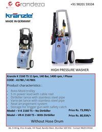 KRANZLE VR K 2160 TS QC High Pressure Washer