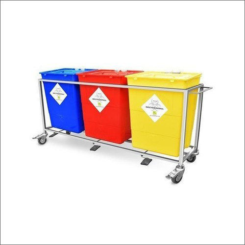 Bio Medical Waste Segregation Bin With Trolley