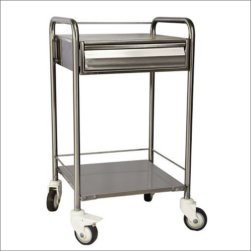 Two Shelves Ecg Utility Trolley Design: With Rails