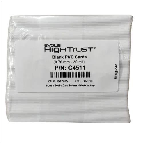 Evolis Hightrust Plain White PVC Cards