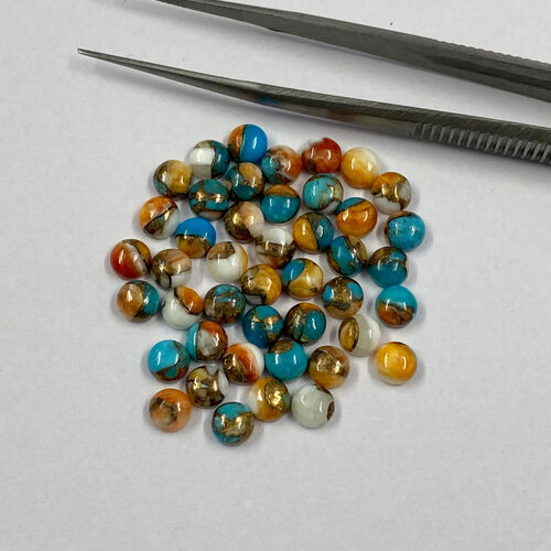 Oyster Turquoie Round Cabochon Loose Gemstones