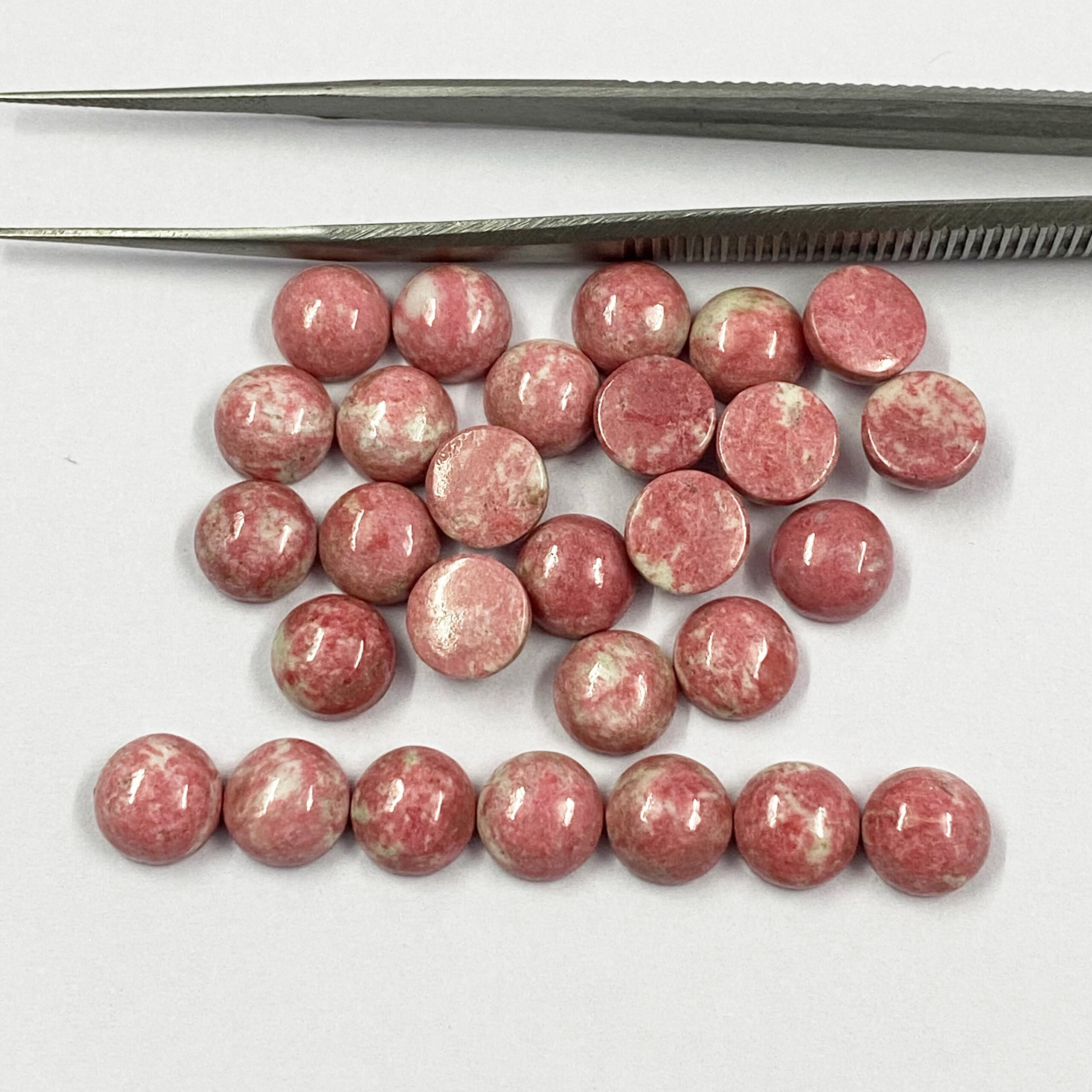Thulite Round Cabochon Loose Gemstones