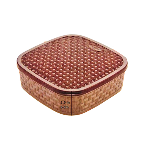 Plastic Spices Box - Food Grade Plastic, 2.5 Inch Square, Brown Color, Multiple Compartments | Lightweight, Easy to Clean, Durable Design