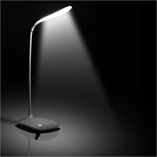Plastic Study Lamp - Energy Saving Light Source, Black Plastic Material | Electric Power Supply for Enhanced Study Environment