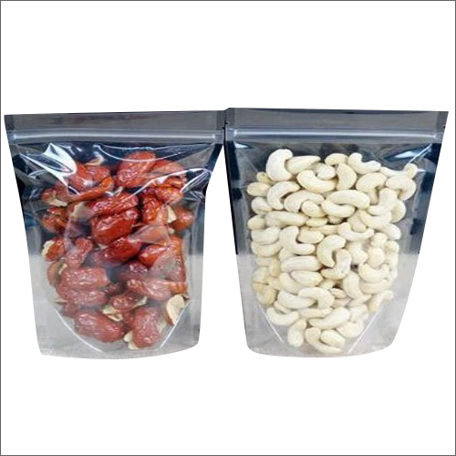 Dry Fruit Packaging Pouches - Plastic Material, Aqueous Coating Finish | Ideal for Industrial Use