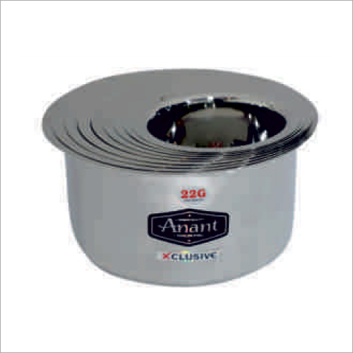 22G SS RB Tope - Stainless Steel, Induction Bottom, Chrome Exterior Coating | Durable Metal Construction, Excellent Heat Distribution