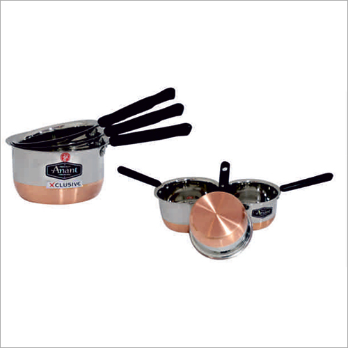 Copper Bottom Patti Saucepan Interior Coating: Chrome