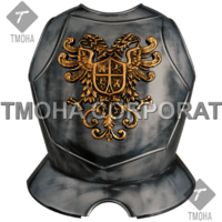 Medieval Wearable Breastplate Armor Suit Armor Jacket  Muscle Armor Steel Breastplate with Double Eagle Crest MJ0005