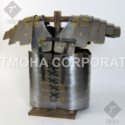 Medieval Wearable Breastplate Armor Suit Armor Jacket  Muscle Armor Lorica Segmentata Armor  Iron and Brass MJ0012