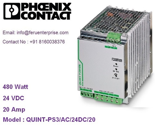 QUINT-PS3AC24DC20 PHOENIX CONTACT SMPS Power Supply