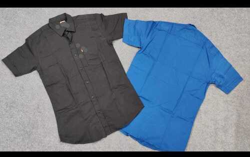 Mens Plain cotton half sleeves  shirts