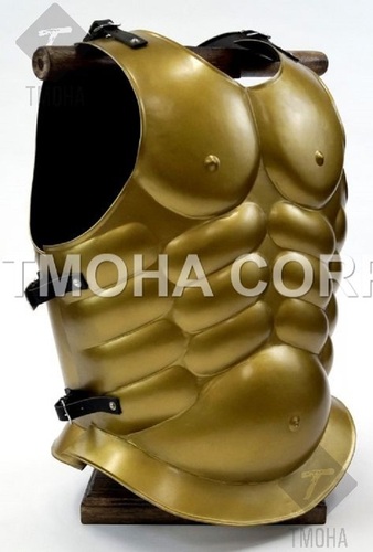 Medieval Wearable Breastplate Armor Suit Armor Jacket Golden Muscle Armor MJ0019