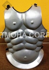Medieval Wearable Breastplate Armor Suit Armor Jacket Muscle Armor Silver MJ0023