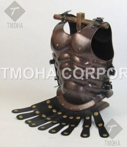 Medieval Wearable Breastplate Armor Suit Armor Jacket Muscle Armor Cuirass (Dark) MJ0025