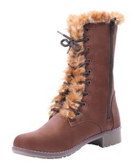 Ladies brown fur boots