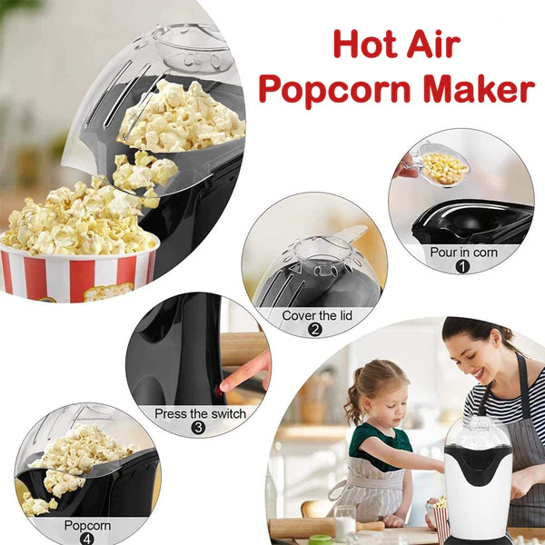 HOT AIR POPCORN  POPPER ELECTRIC MACHINE SNACK MAKER