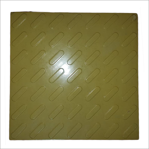 12x12 Inch Capsule Parking Tile - Concrete, 12x12 Inch, Red, 60 mm Thickness | Non-Slip, Vitrified, Full Body Finish, Square Edge Pattern