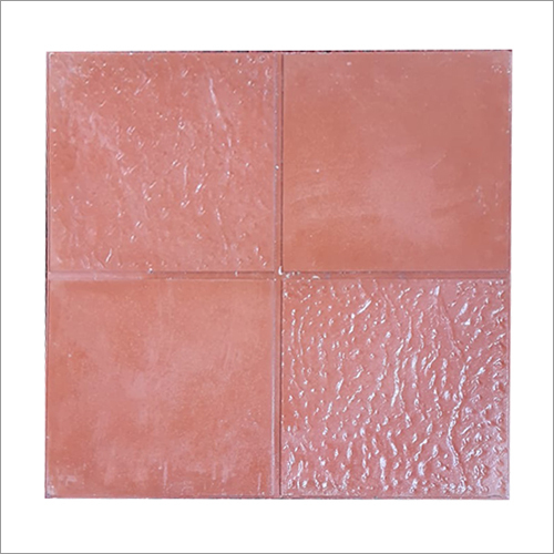 12x12 Inch 4 Box Parking Tile - Concrete Material, 60 mm Thickness, Red Color | Durable, Impact-Resistant, Non-Slip, Suitable for Parking and Pedestrian Areas