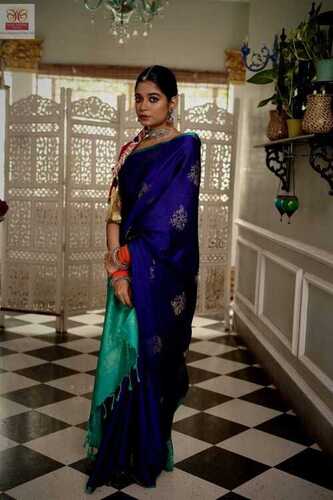 kanjivaram soft silk handloom and silver jarie