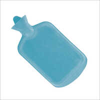 Hot Water Bottle - Synthetic Rubber, 1l Capacity, Rectangular Shape, Blue Color - Leak Proof, Portable, Recyclable, Medical Use