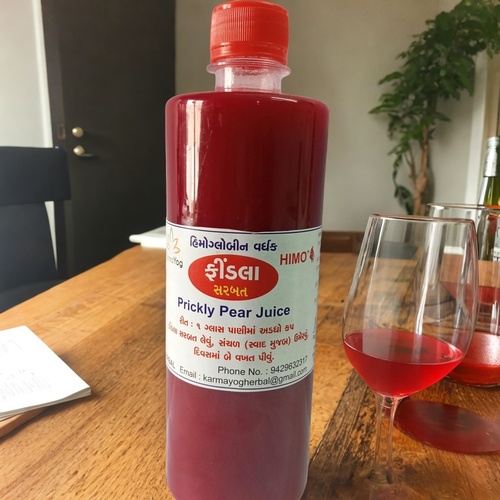 Findla Prickly Pear Juice - Organic 500 ml Bottle, Herbal Grade, Red Flavor, Weight Loss & Skin Health Support