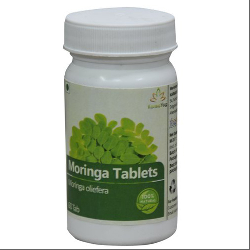 Moringa Tablets - Moringa Composition, 60 Tablets per Bottle, Green Color | Non-Prescription Herbal Products, Easy-Dosage Tablets