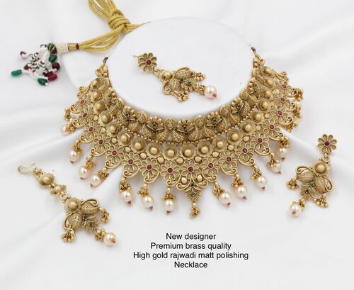 Rajwadi Matte Polish Bridal Jewelry Set