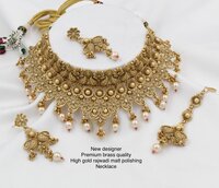 Rajwadi Matte Polish Bridal Jewelry Set