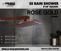 ROSE GOLD SS RAIN SHOWER SQUARE 8''X8''