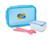 Transparent Kids Lunchbox 800 Ml With Spoon and Fork