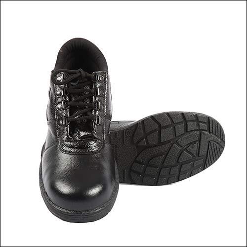 Black PVC High Ankle Newton Safety Shoes
