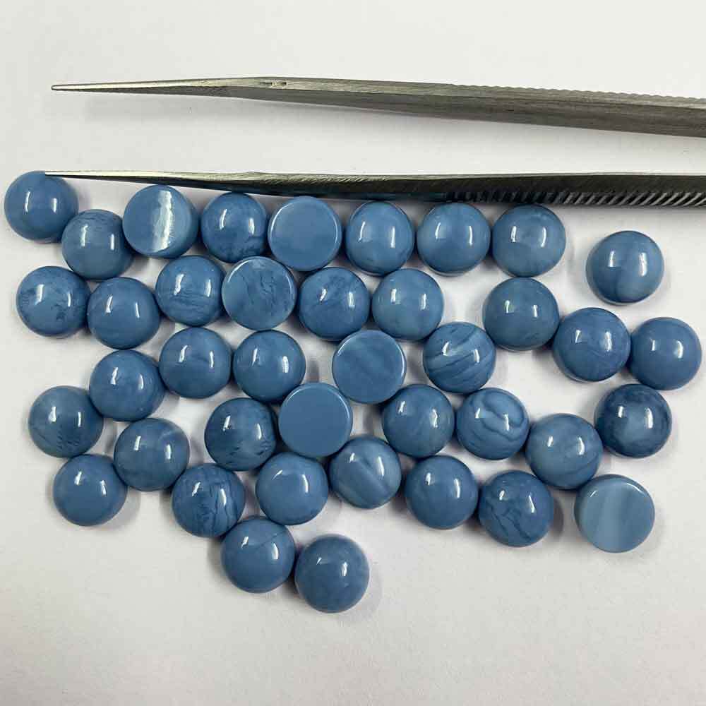 Blue Opal Round Cabochon Loose Gemstones
