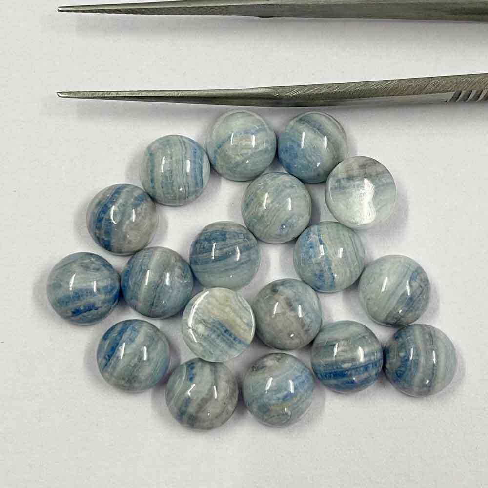Blue Rhodochrosite Round Cabochon Loose Gemstones