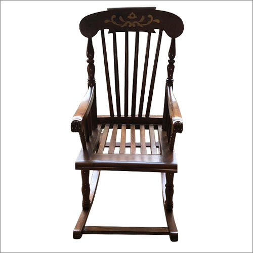 Brown Wooden Children Rocking Chair