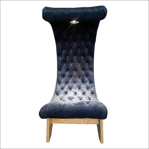 Durable High Back Dark Blue Moon Chair