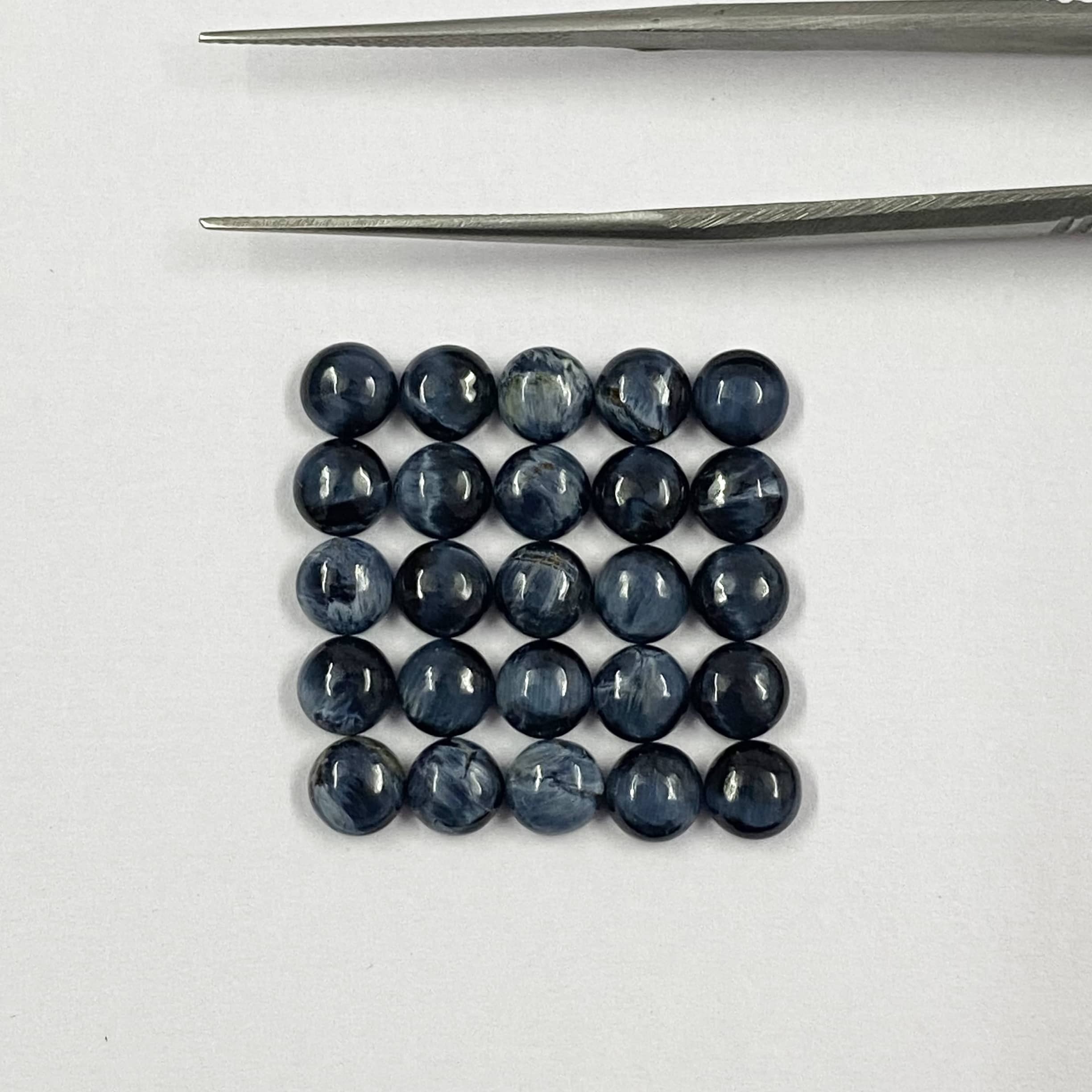 Blue Pietersite Round Cabochon Loose Gemstones